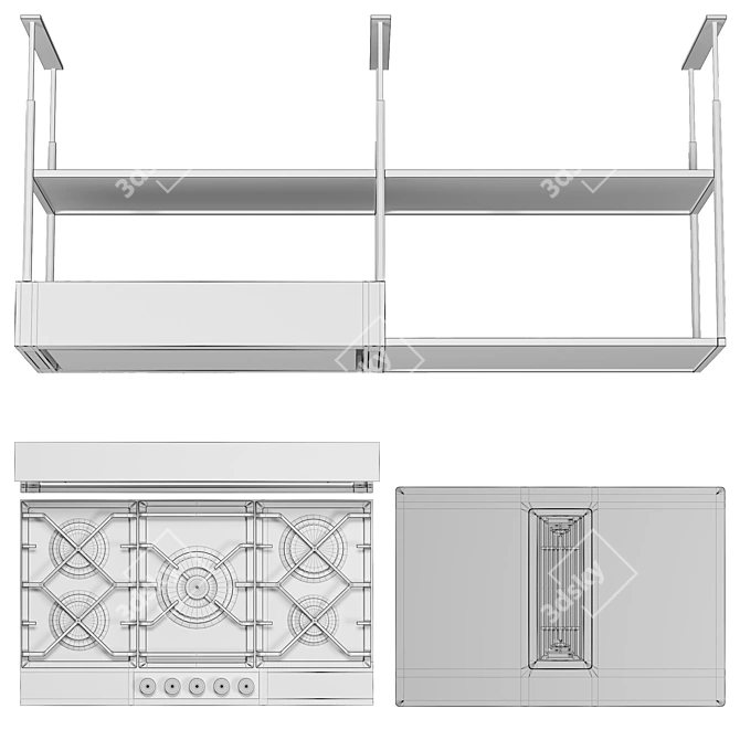 Caple 5-Piece Appliance Set 3D model image 6