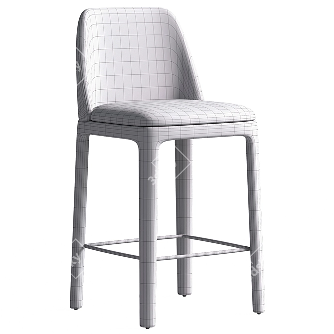 Modern Light Bar Stool Design 3D model image 3