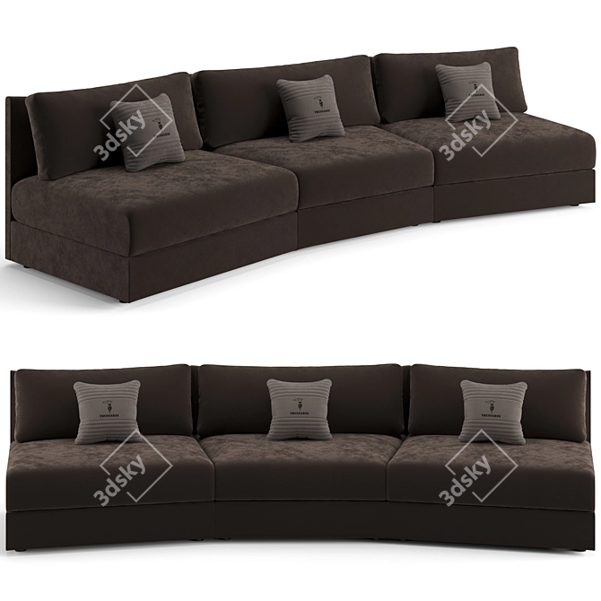 Luxury Trussardi Maryl Sofa 3D model image 8