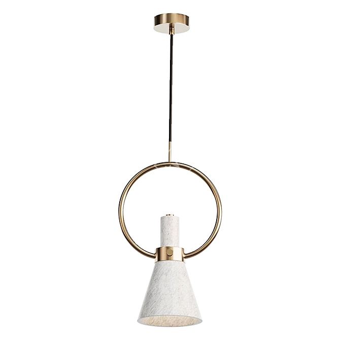 Sleek Pendant Light Fixture 3D model image 4