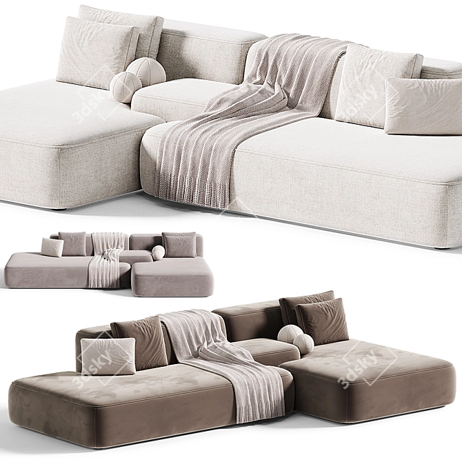 Elegant Aima Sofa Beds Concept 3D model image 4