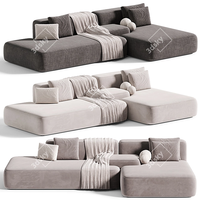 Elegant Aima Sofa Beds Concept 3D model image 6