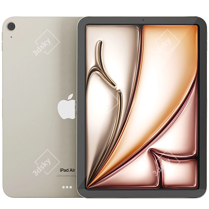 Sleek iPad Air 3D Model 3D model image 8