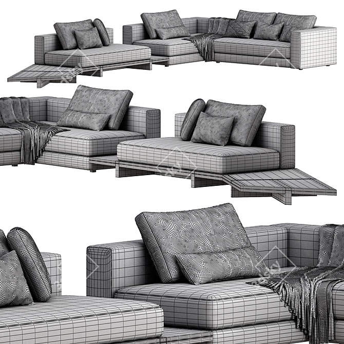 Sleek View Modular Sofa Design 3D model image 5