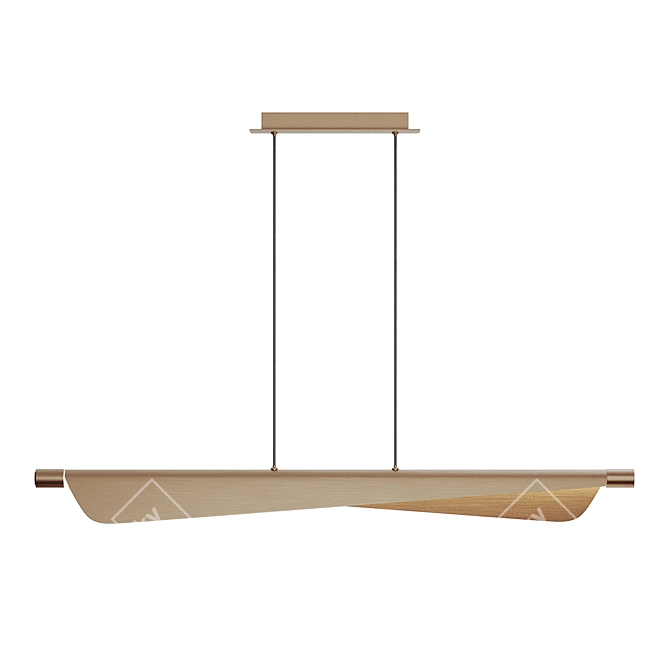 Modern Linear Light Fixture Set 3D model image 4