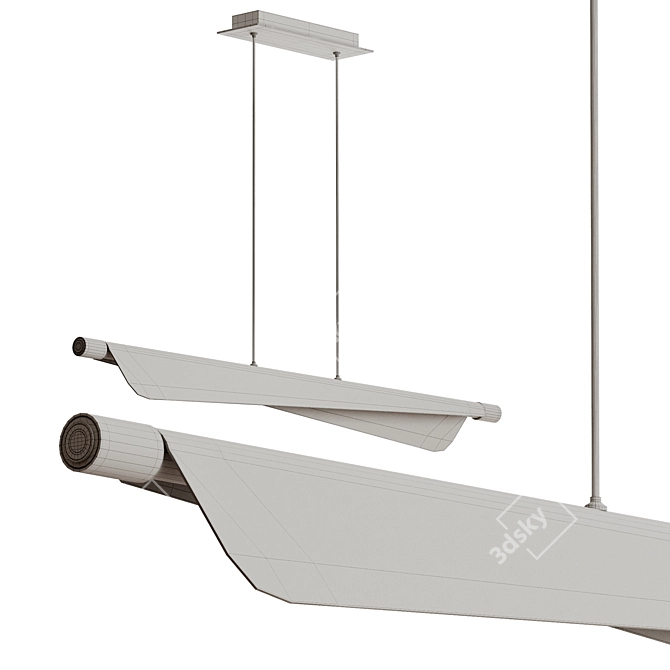 Modern Linear Light Fixture Set 3D model image 6