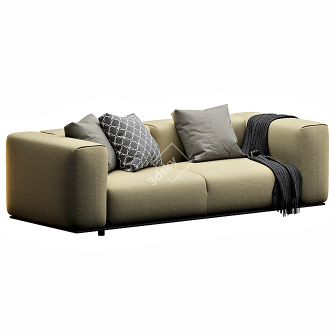 B&B Italia Dambodue Sofa: Contemporary Elegance 3D model image 6