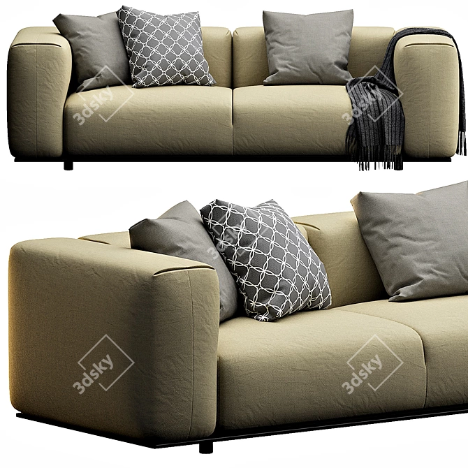 B&B Italia Dambodue Sofa: Contemporary Elegance 3D model image 3