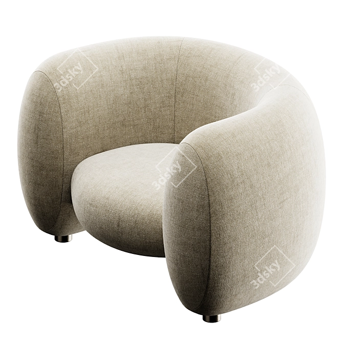 Luxury Comfort Chair "CINNAMON 3D model image 3