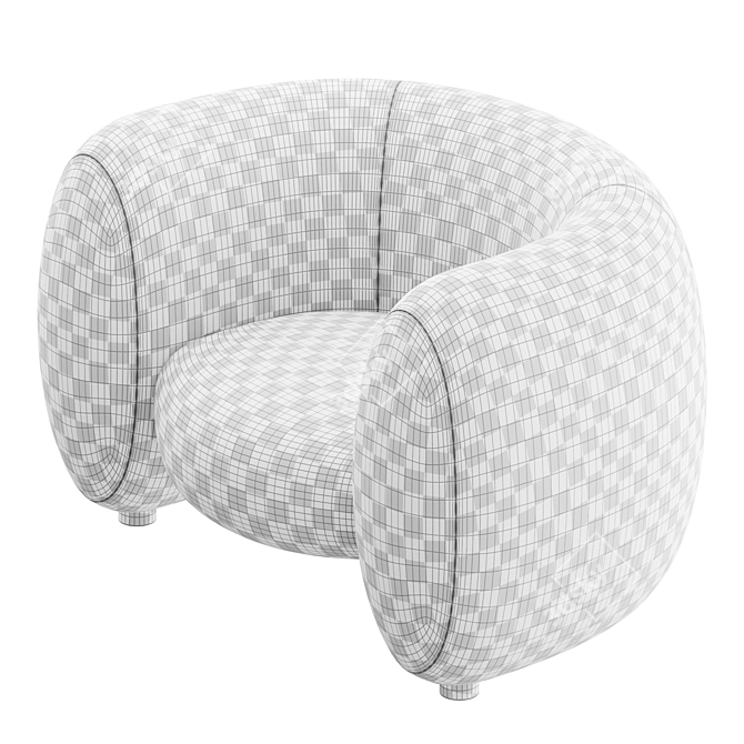 Luxury Comfort Chair "CINNAMON 3D model image 4
