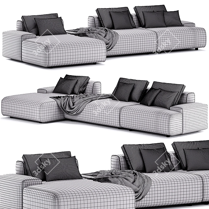 Reni Sleeper Sofa Modern Design 3D model image 6