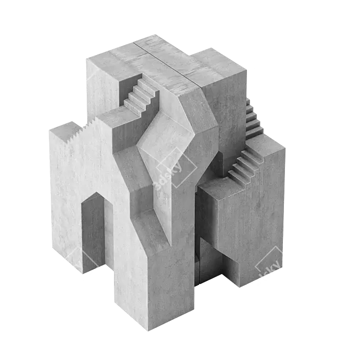 Concrete Sculpture Replica by UMEMOTO 3D model image 4