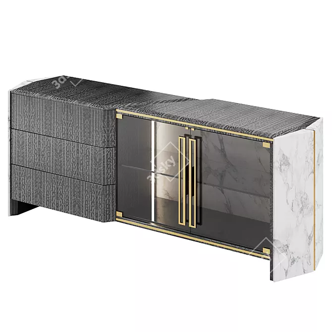 Luxxu Algerone Sideboard in 3D 3D model image 1