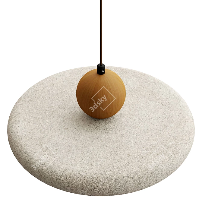 Artistic Stone Pendant, 40x9 cm 3D model image 3