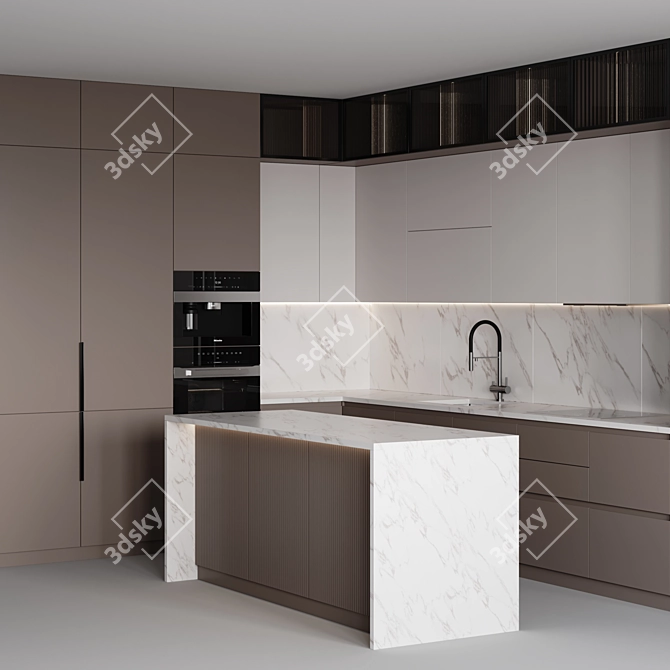 Adjustable Modern 2015 Kitchen 3D model image 2