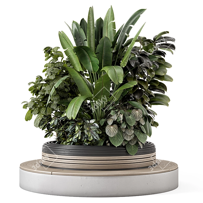 Outdoor Bush and Tree Set 3D model image 5
