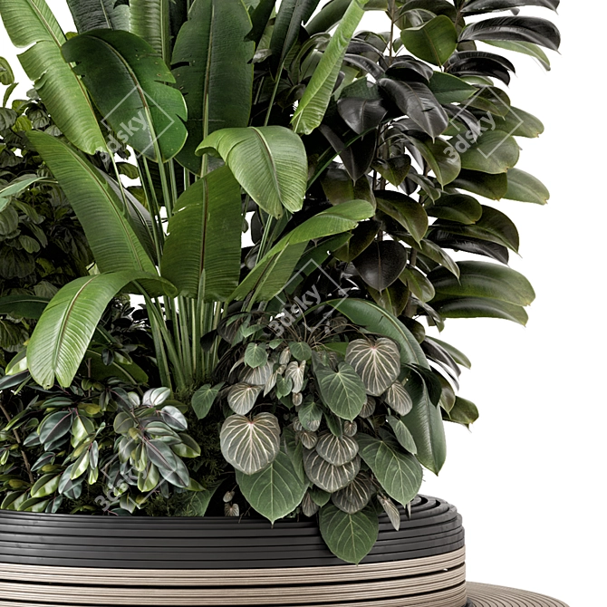 Outdoor Bush and Tree Set 3D model image 3