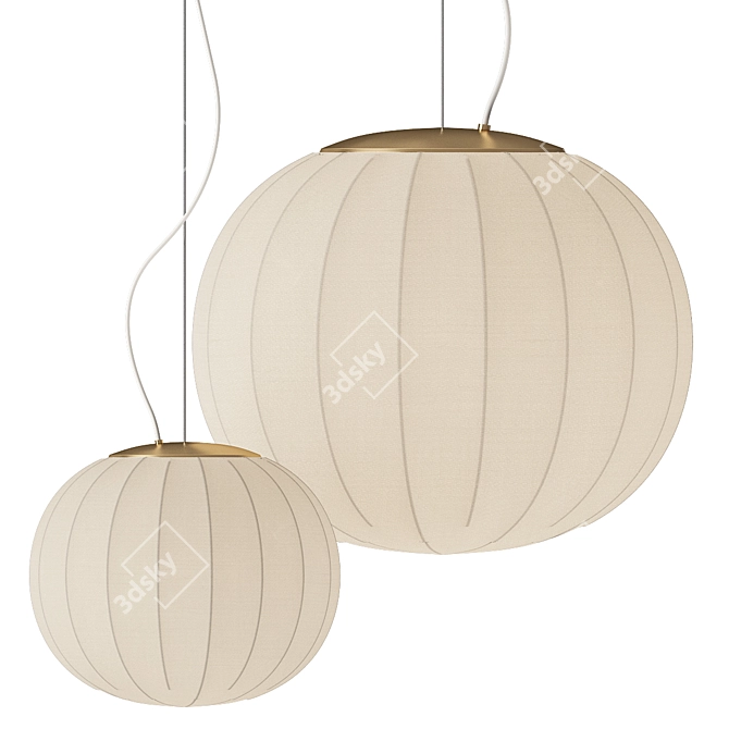 Japanese-Inspired Pendant Light 3D model image 1