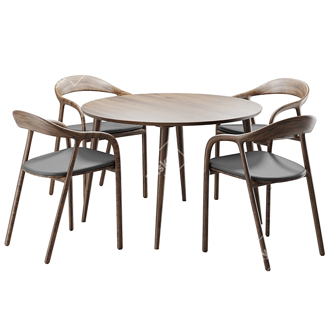 Modern Dining Set, 2016 Design 3D model image 2