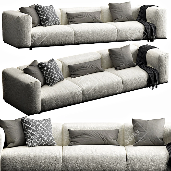 Elegant B&B Italia Sofa 3D model image 1