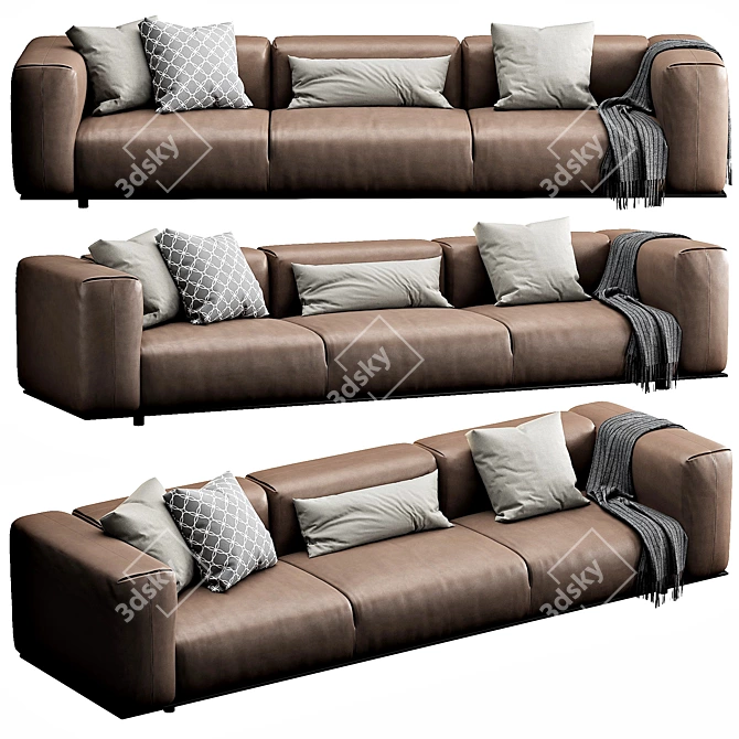 Elegant B&B Italia Sofa 3D model image 3