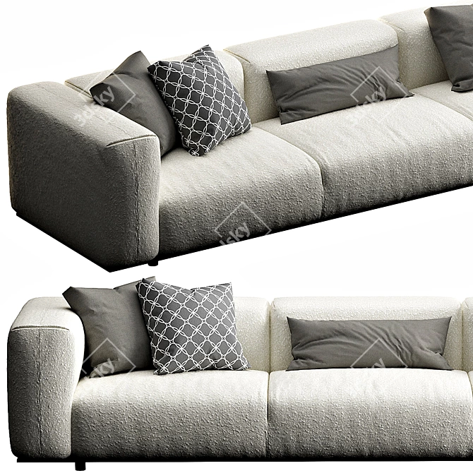 Elegant B&B Italia Sofa 3D model image 6