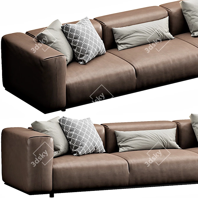 Elegant B&B Italia Sofa 3D model image 7