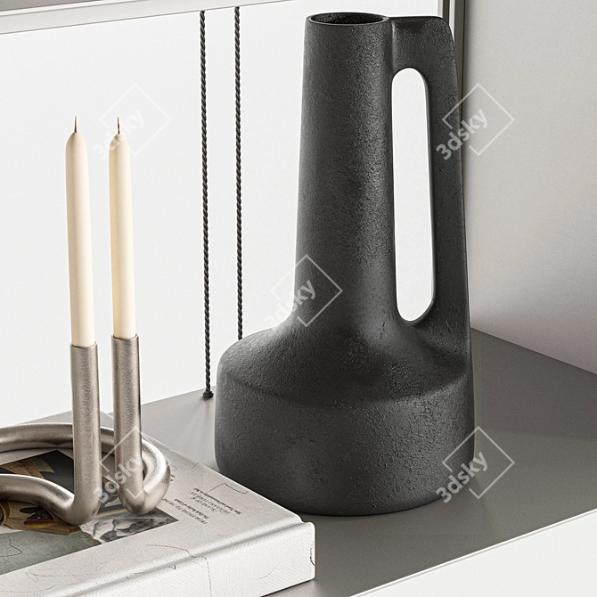 Mirrored Shelf Accessory Set 3D model image 5