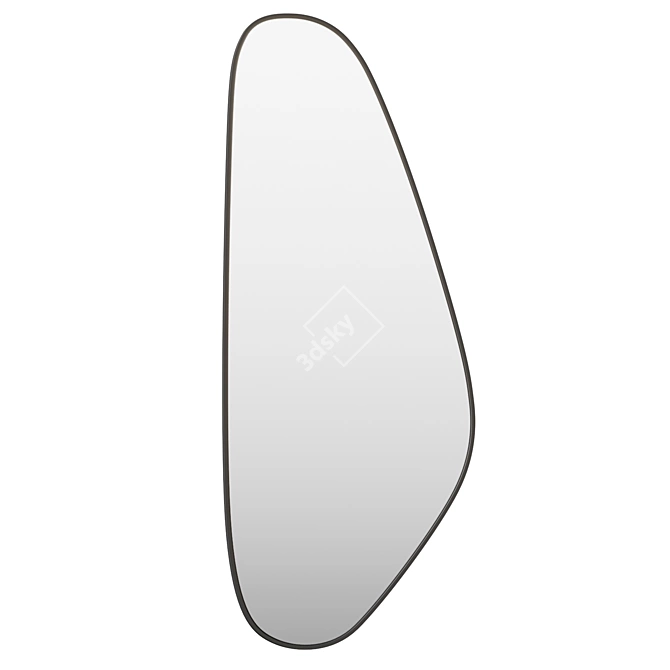 Modern Asymmetrical Wall Mirror 3D model image 2