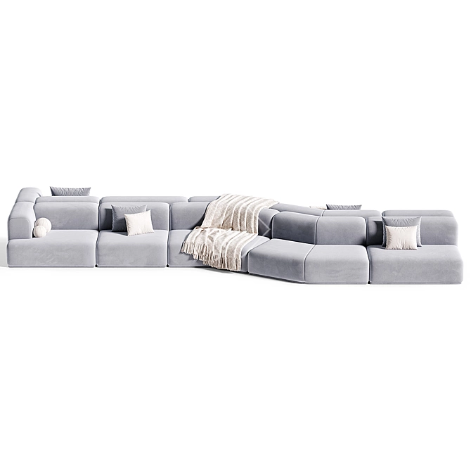 Muuto Connect Modular Sofa - Versatile Contemporary Piece 3D model image 3