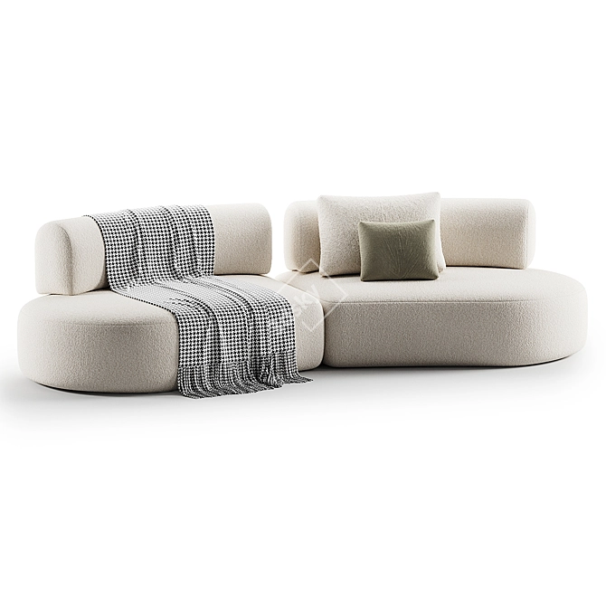 Modern Bon Bon Sofa Collection 3D model image 2