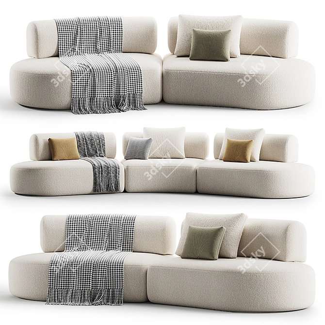 Modern Bon Bon Sofa Collection 3D model image 3