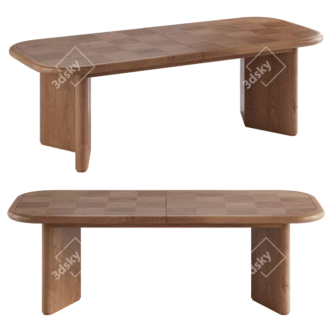 Soho Home Darwin Extendable Dining Table 3D model image 1