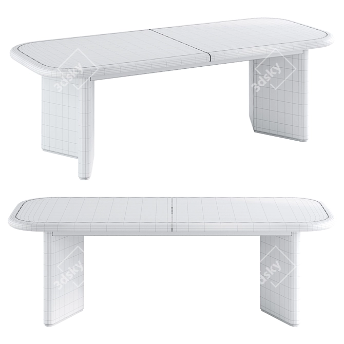 Soho Home Darwin Extendable Dining Table 3D model image 3