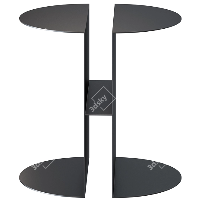 Basic Black Coffee Table Set 3D model image 3