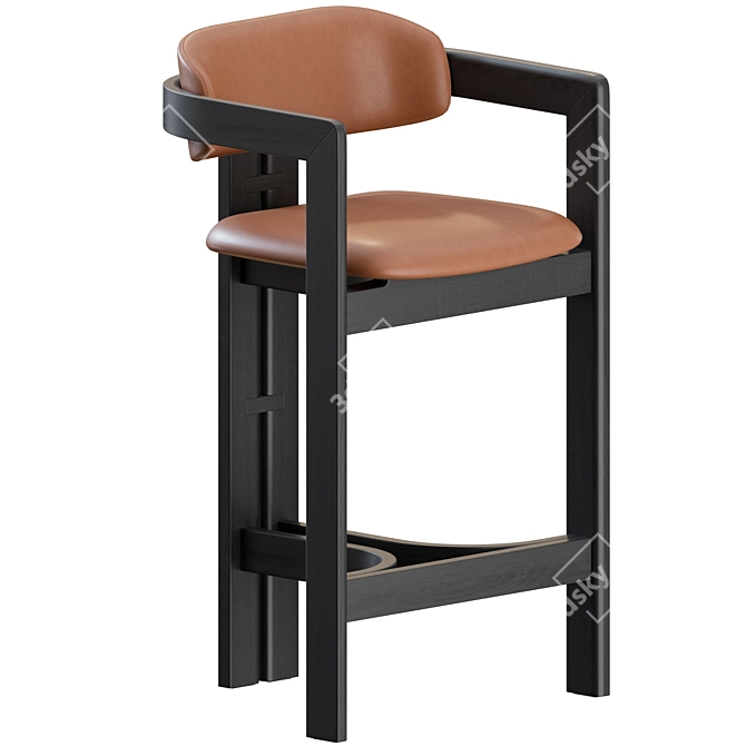 Modern Stool and Counter Set 3D model image 1