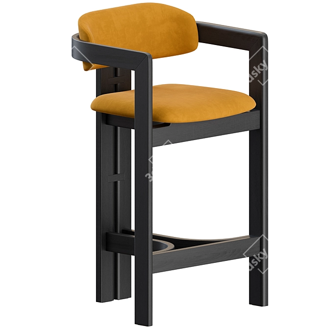 Modern Stool and Counter Set 3D model image 2