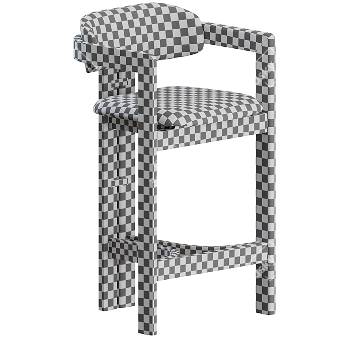 Modern Stool and Counter Set 3D model image 4