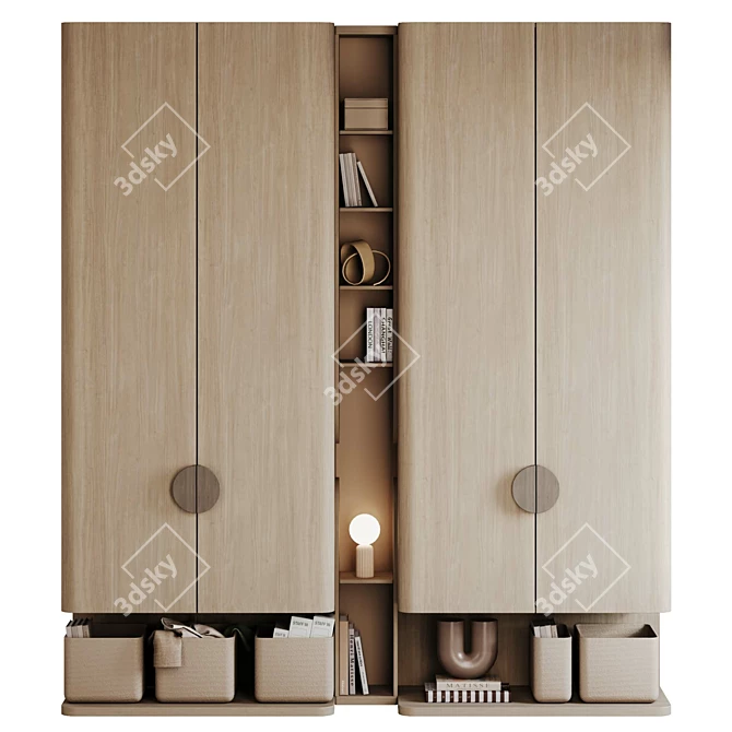 Russian Wood Closet for 3D 3D model image 1