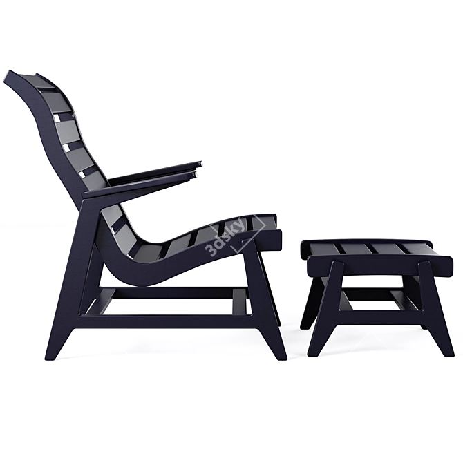 Rapson Chair and Ottoman Set 3D model image 6