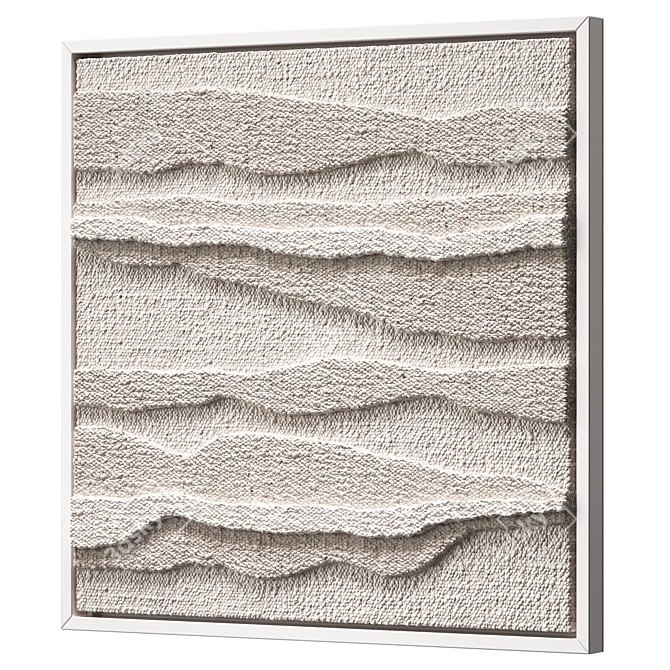 Art Canvases with Fabric Elements 3D model image 2