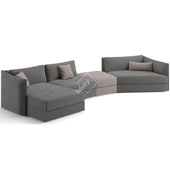 Trussardi Maryl Sofa: Luxurious Elegance 3D model image 2