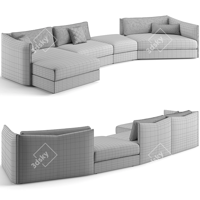 Trussardi Maryl Sofa: Luxurious Elegance 3D model image 6