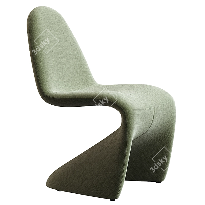 Sleek Contemporary Beth Dining Chair 3D model image 4