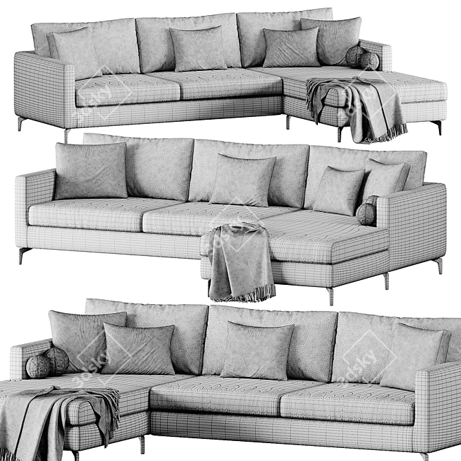 Modern RICHARD Sofa by Bodema 3D model image 5