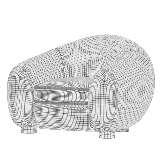 Royale Polar Bear Armchair 3D Model 3D model image 4