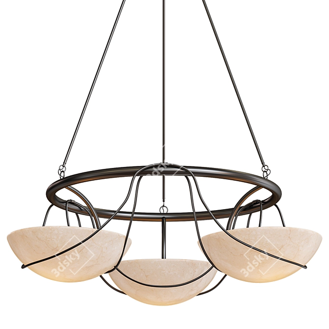  Sleek Selene 3 Pendant Light 3D model image 4