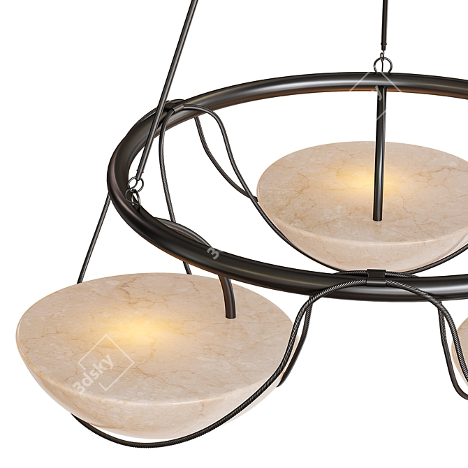  Sleek Selene 3 Pendant Light 3D model image 5