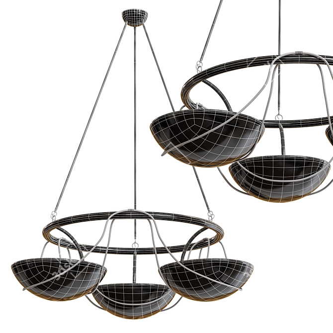  Sleek Selene 3 Pendant Light 3D model image 7