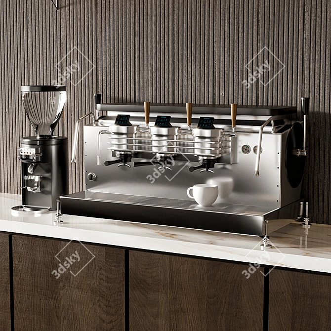 Crafted Cafe Bar Scene Kit 3D model image 4